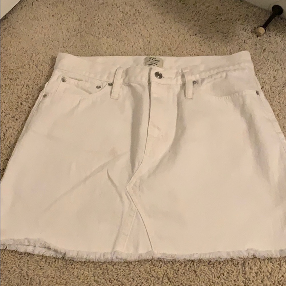 White Jean Skirt